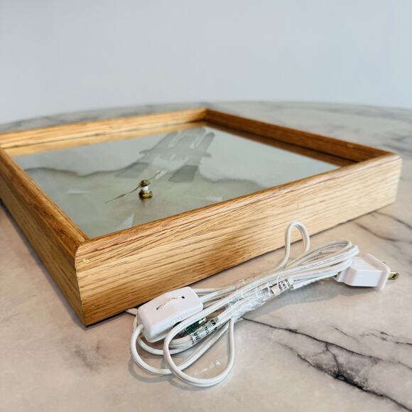 RARE 13' Light Up Space Shuttle Mirror Clock Wall Art WORKS NASA Flicker Lamp - Picture 2 of 12